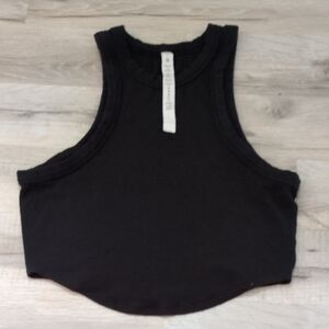 lululemon athletica Black Crop Tank Top